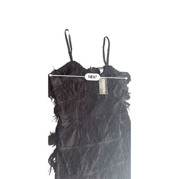 Vintage style Fringe Detail Cami Bodycon Dress size L - Picture 4 of 7